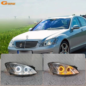 For Mercedes Benz S Class W221 2007 - 2012 2013 LED Angel Eyes Kit Halo Rings - Picture 1 of 15