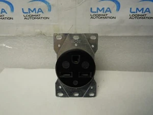RECEPTÁCULO DE MONTAJE AL RAS GENERAL ELECTRIC AL-CU NEGRO MUJER 30A 250V 2P 3W GE*NUEVO - Imagen 1 de 4