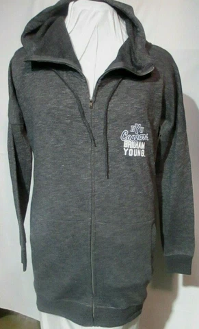 BYU Brigham Young Cougars Hoodie Sweatshirt 38" Chest Full Zipper Women Med Cover