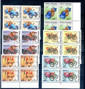 1997 SOMALIA-Block of 4 "VEHÍCULOS DE TRANSPORTE,OLD TRANSPORTATION VEHICLES" - Imagen 1 de 1