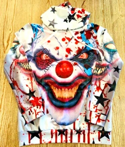 Killer Clown Lightweight Hoodie Size Large Horror 92% Polyester/8% Spandex - Picture 1 of 3