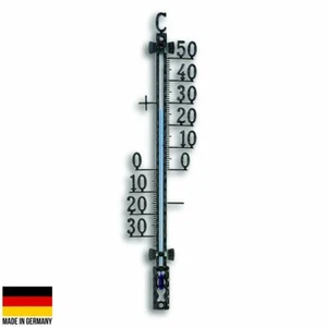 TFA Teo Outdoor Weatherproof Metal Thermometer, Black, 28cm - Picture 1 of 4