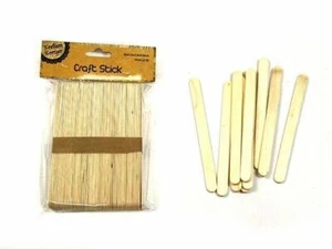 100x Craft Wooden Stick Paddle Pop Popsicle Ice Cream Coffee Stirrers 11.5cm - Picture 1 of 4