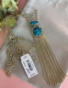 Collar Colgante Turquesa con Venas de Bronce Kendra Scott Tae Nuevo con Etiquetas - Imagen 1 de 5