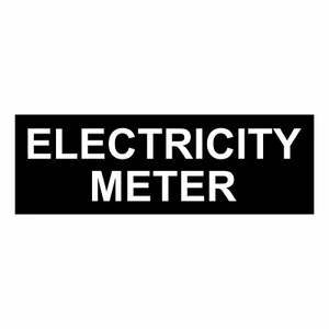 Electricity Meter Sign Plaque Switchboard Cupboard Electrical Room - Picture 1 of 66