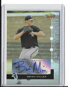 2005 BOWMAN'S BEST FIRST YEAR ROOKIE #110 BRIAN MILLER RC AUTO /974,WHITE SOX - Picture 1 of 1