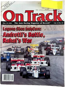 Vintage Nov 1992 OnTrack Racing Magazin F1 IndyCars Laguna Seca Andretti Rehal Haas - Bild 1 von 9