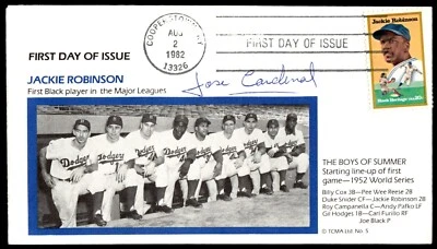 Funda Primer Día Firmada José Cardenal AUTO J.R. Cachet MLB Chicago Cubs #1 TCMA! Foto 1 de 2