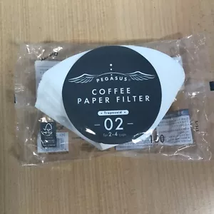 Hario Pegasus Size 02 - 100 White Coffee Filter - Made In Japan (PEF-02-100W) - Picture 1 of 2