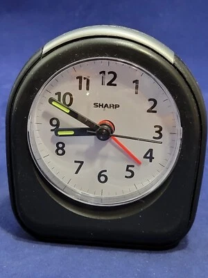 Sharp Travel Alarm Clock with Light  Quartz Analog Model SPC844 - Works - Image 1 of 4