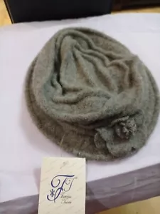 Damen Französische Baskenmütze Mütze Einheitsgröße Grau - Bild 1 von 3