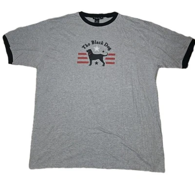 The Black Dog Newport Rhode Island T 恤男式 XL 灰色黑色 — 第 1/4 张图片