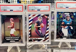 2024 Panini Prizm - Jayden DANIELS | MICHAEL PENIX JR. RWB PSA 9 Grade Lot x3 - Picture 1 of 4