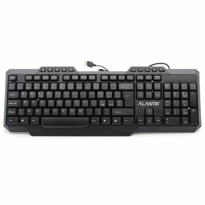 Wired Black USB Keyboard Alantik Kbalm2 Multimedia Gaming Square - Picture 1 of 4