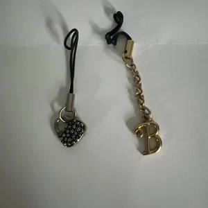 2 Geldbörsenanhänger, Gold Buchstabe B und Silber Geldbörse - Bild 1 von 3