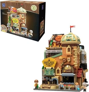 Juego de construcción de cervecería artesanal modelo modular vintage de arquitectura de fábrica - Nuevo en caja - Imagen 1 de 6