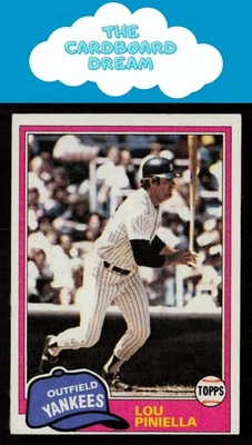 Tarjeta de béisbol Lou Piniella 1981 Topps #724 New York Yankees Foto 1 de 2