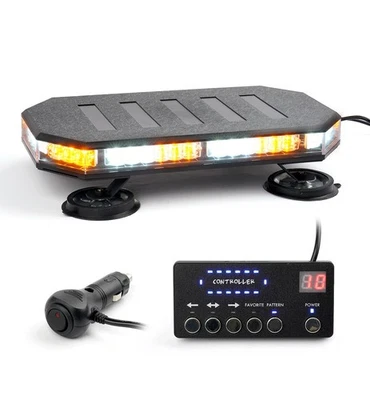 14 inch LED Roof Top Strobe Beacon Light Bar Hazard Warning Emergency Flashing