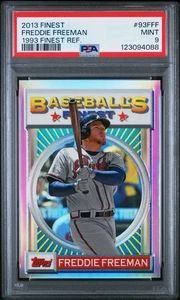 2013 Finest 1993 Finest Freddie Freeman #93FFF Refractor 03/25 PSA 9 - Bild 1 von 2