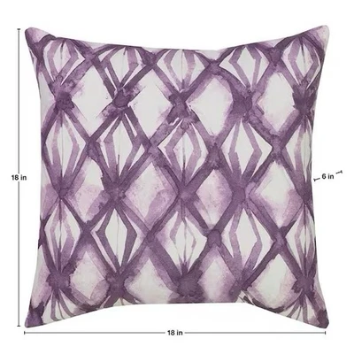 Lot of (2) Hampton Bay 18x18 Outdoor Pillowcase DISCONTINUED COLOR Shibori Aster - Image 1 of 3
