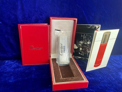 Cartier Lighter Silver Oval Vintage New Sealed Old Stock Condition Full Set Box - Image 1 of 4