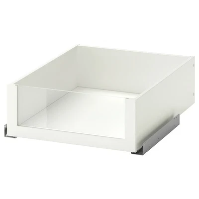 Schublade Glasfront Weiß 50x58 cm für IKEA PAX Kleiderschrank KOMPLEMENT - Bild 1 von 3