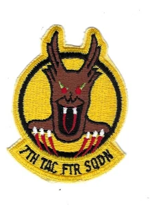 PATCH USAF 7° SQUADRONE CACCIA TATTICO TFS HOLLOMAN AFB 4" FS-26A - Foto 1 di 1