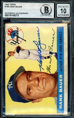 Автограф Хэнка Бауэра Gem Mint 10 Beckett BAS 1955 Topps - Изображение 1 из 2