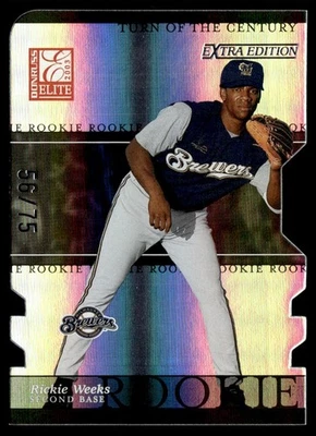 2003 Donruss Elite Turn of the Century Rookie Rickie Weeks 56/75 #32 - Image 1 of 2