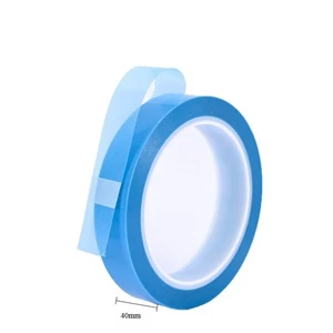 Cinta para refrigerador de 40 mm x 50 m, cinta de embalaje PET cinta de fijación azul cielo - Imagen 1 de 5
