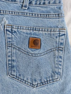 Carhartt B17 STW Blue Jeans 36x34 Relaxed Fit Distressed - Picture 1 of 12