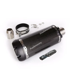 Carbon Fiber Universal Motorcycle Exhaust Pipe Modified Tail Muffler 38-51mm Tip - Bild 1 von 6