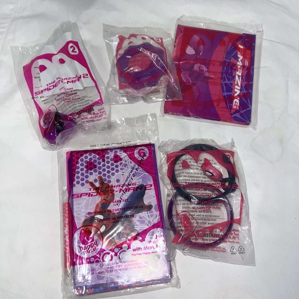McDonalds Happy Meal toys - The Amazing Spider-Man 2 #2,3,4,6,7 Bundle Of 5 BB8 - Image 1 of 4