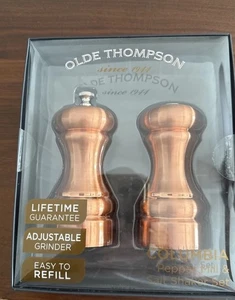 Olde Thompson Copper Columbia Pepper Mill & Salt Shaker Set - Picture 1 of 4