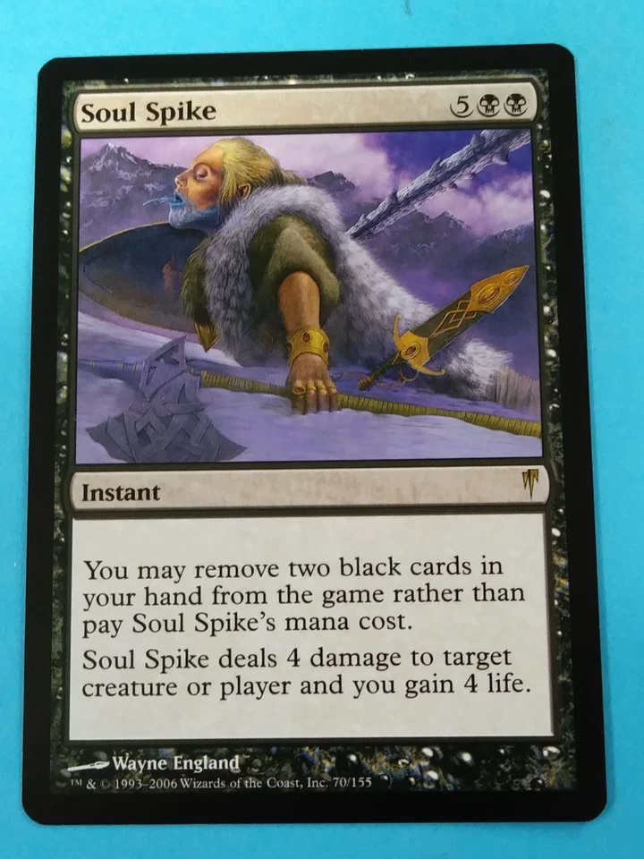 Magic the Gathering Coldsnap - SOUL SPIKE - Black Rare Instant NM - Image 1 of 2