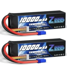 Zeee 4S Lipo Battery 10000Mah 14.8V 120C with EC5 Connector Soft Case RC Battery - Picture 1 of 6