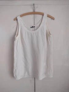 Eileen Fisher Tanktop 100% Seide creme hellbraun ärmellos Gr. S Capsule Wardrobe  - Bild 1 von 10