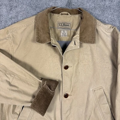 Abrigo LL Bean Chore Hombres L Granero Chaqueta de Campo Pana Ropa de Trabajo Utilidad 0 WY16 Foto 1 de 4