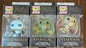 Funko Pocket POP! Schlüsselanhänger Game Of Thrones Viserion & Rhaegal & White Walker Posten - Bild 1 von 2