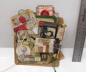 Junk Journal Add-Ons Handarbeit Etiketten Karte Umschlag Datei Klemmbrett Ephemera Set 6 - Bild 1 von 22