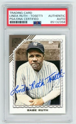 Linda Ruth Tosetti Signed 2022 Topps Gallery Card #152 - Babe Granddaughter- PSA - Image 1 of 2