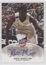 2012 Leaf Base Auto Khris Middleton #BA-KM4 Rookie Auto RC