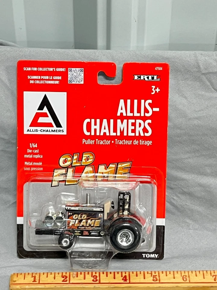 Tomy Ertl Allis-Chalmers Old Flame (Chase) Pull Tractor. 1/64 Scale Diecast.