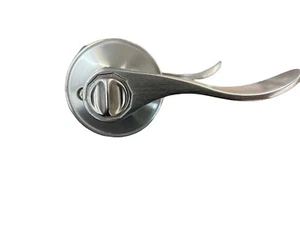 Privacy Door Levers Doorknob Wave, Brushed Nickel #550314, Pack of 4 - Picture 1 of 6