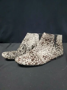 Pour La Victoire TAYLOR Ankle Boot Bootie Spotted Black Carbon Animal Size 7.5 - Picture 1 of 7