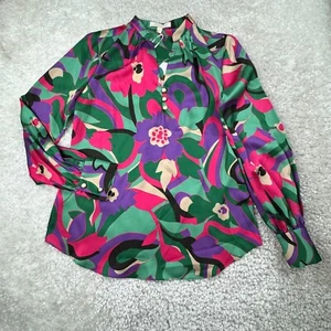 Blusa Etcetera Botánica Rosa Verde Floral Popover Mujer 00 NUEVA - Imagen 1 de 7