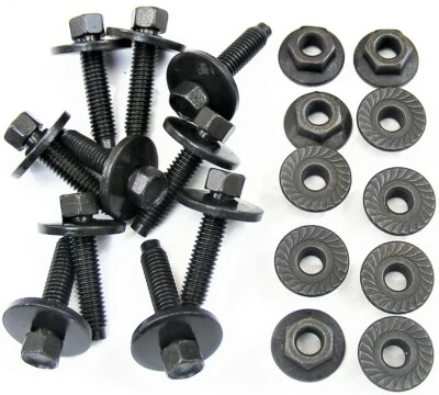 Tornillos y tuercas de cuerpo Lincoln de 6 mm - M6-1,0 x 28 mm de largo - 8 mm hexagonal - 20 piezas (10ea)- #403 Foto 1 de 4