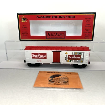 MTH RailKing 30-78033 Anheuser Busch Budweiser Beer Modern Reefer New O Gauge - Image 1 of 4