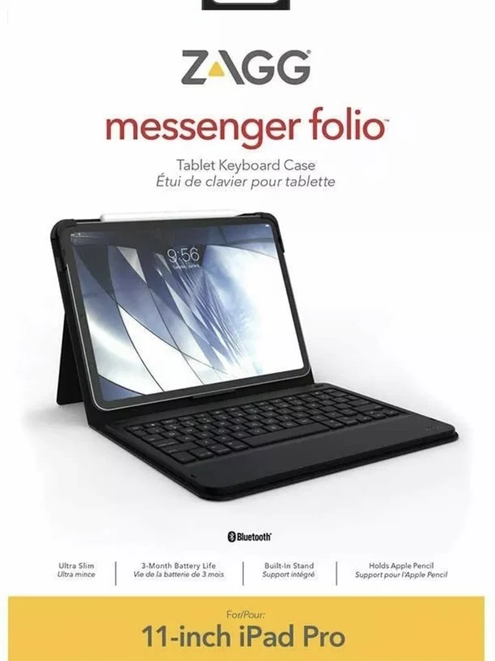 ZAGG Messenger Folio Bluetooth Keyboard for Apple iPad 3rd 10.5" & 10.5" Air - Image 1 of 1