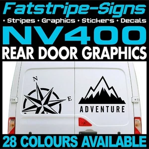 passend für Nissan NV400 ADVENTURE MOUNTAINS KOMPASS CAMPER VAN AUFKLEBER GRAFIK - Bild 1 von 2